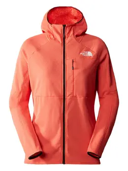 The North Face: Оранжевая толстовка 