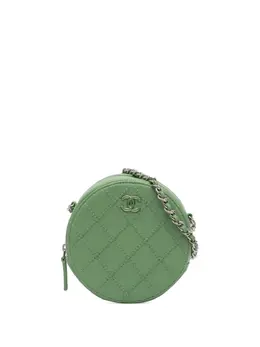 CHANEL Pre-Owned: Зелёный клатч 