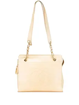 CHANEL Pre-Owned: Коричневая сумка-шоппер 
