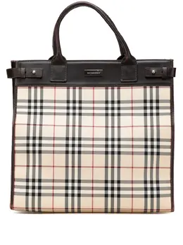 Burberry Pre-Owned: Коричневая сумка-шоппер 