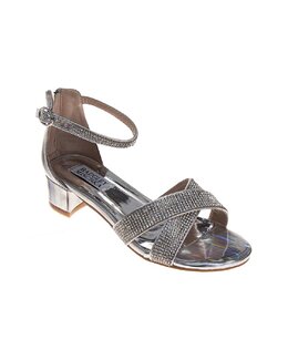 Badgley Mischka: Серебристые сандалии 