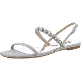 Badgley Mischka: Серебристые туфли 