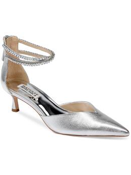 Badgley Mischka: Серебристые туфли 