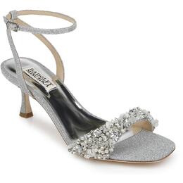 Badgley Mischka: Серебристые туфли 