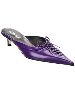 Versace: Фиолетовые сабо 