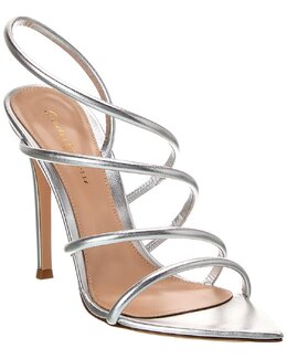 Gianvito Rossi: Серебристые сандалии 