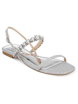 Badgley Mischka: Серебристые босоножки 