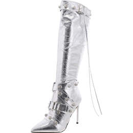 Steve Madden: Серебристые сапоги 