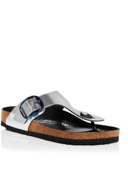 Birkenstock: Серебристые сандалии  Gizeh