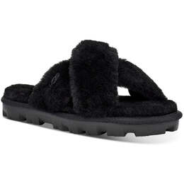 UGG: Чёрные сандалии  Fuzzette