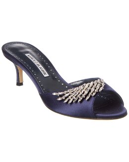Manolo Blahnik: Синие сабо 