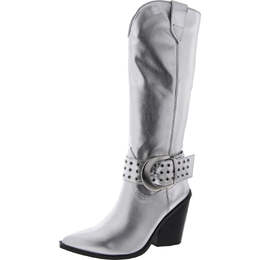 Steve Madden: Серебристые сапоги 