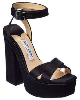 JIMMY CHOO: Чёрные сандалии  Gaia 140