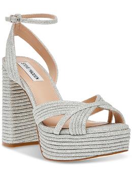 Steve Madden: Серебристые босоножки 