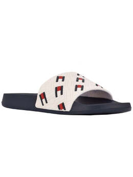 Tommy Hilfiger: Белые шлёпанцы 