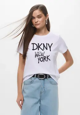 DKNY: Белая футболка 