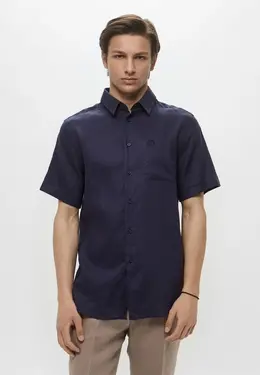 Trussardi: Синяя рубашка 