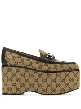 Gucci: Бежевые лоферы  Horsebit