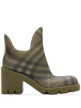 Burberry: Ботинки цвета хаки 