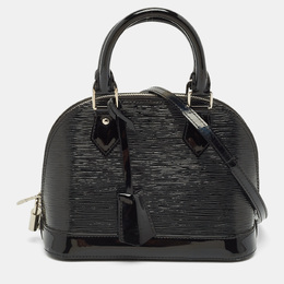 Louis Vuitton: Чёрная сумка  Alma BB