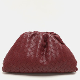 Bottega Veneta: Бордовая косметичка  Intrecciato