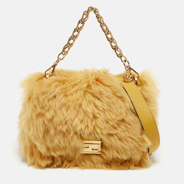 Fendi: Жёлтая сумка  Kan U
