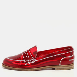 Christian Louboutin: Красные лоферы 