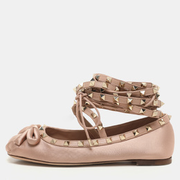Valentino: Розовые балетки  Rockstud