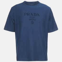 Prada: Голубая футболка 