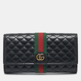 Gucci: Чёрный кошелёк  GG Marmont