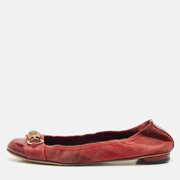Gucci: Красные балетки  Horsebit