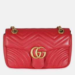 Gucci: Красная сумка  GG Marmont