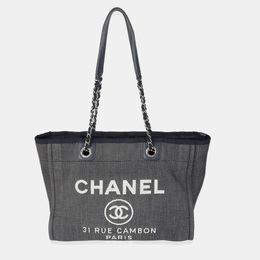Chanel: Тёмная сумка-шоппер 