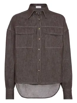 Brunello Cucinelli: Коричневая рубашка 