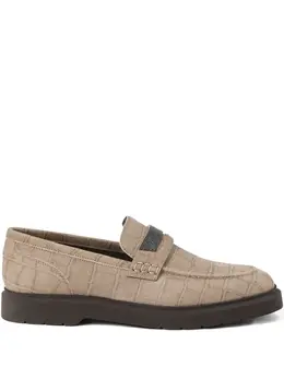 Brunello Cucinelli: Бежевые лоферы 