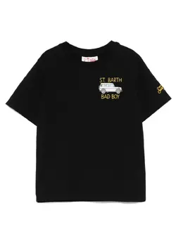 MC2 Saint Barth Kids: Чёрная футболка 