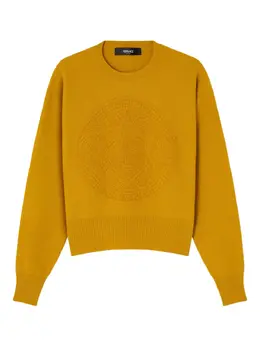 Versace: Жёлтый свитер  Medusa