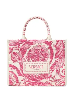 Versace: Сумка-шоппер  Barocco с растительным принтом
