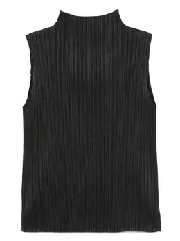 Pleats Please Issey Miyake: Чёрный топ 