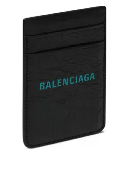 Balenciaga: Чёрный картхолдер 