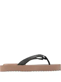 Brunello Cucinelli: Чёрные шлёпанцы  Monili