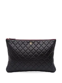 CHANEL Pre-Owned: Чёрный клатч 