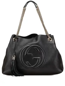 Gucci Pre-Owned: Чёрная сумка-шоппер 