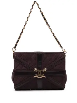 CHANEL Pre-Owned: Фиолетовый клатч 
