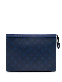 Louis Vuitton Pre-Owned: Голубой клатч 