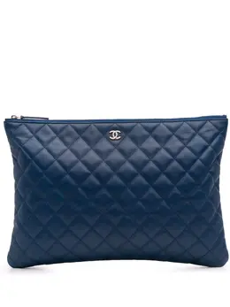 CHANEL Pre-Owned: Голубой клатч 
