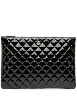 CHANEL Pre-Owned: Чёрный клатч 