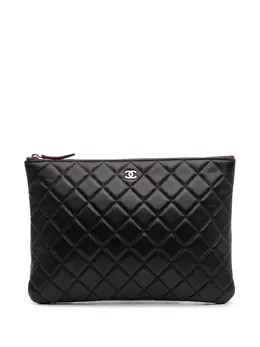 CHANEL Pre-Owned: Чёрный клатч 