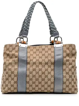 Gucci Pre-Owned: Голубая сумка-шоппер 