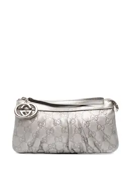 Gucci Pre-Owned: Серебристый клатч 